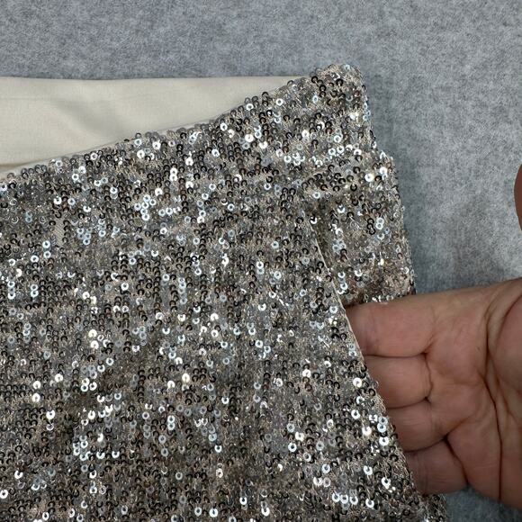 Cable & Gauge Sequin Jogger WMNS S Champagne Statement Pants Sparkle Glamour - Picture 4 of 14